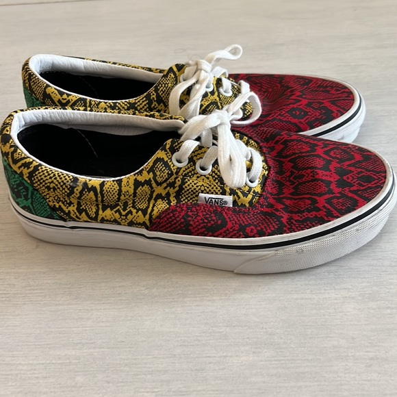 Vans Era Multi Python Rasta Sneakers Men’s Shoes Size 5.5 Red Yellow Green - Picture 3 of 9